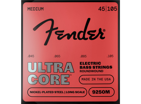 Fender 9250 Ultracore Bass Strings Nickel Plated Steel Ball End 9250M Gauges 045-105 Fender 9250 Ultracore Bass Strings Nickel Plated Steel Ball End 9250M Gauges 045-105